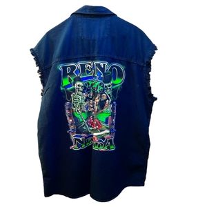 Bikers Edge men's sleeveless shirt with frayed armholes 2XL